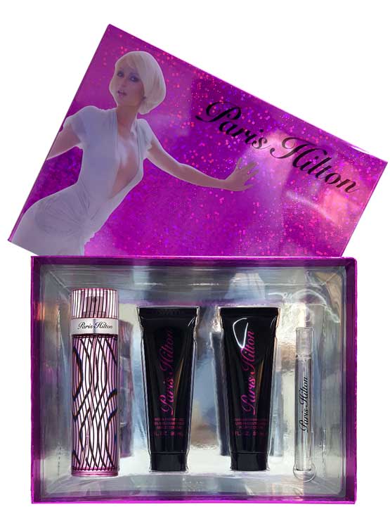 Paris Hilton Gift Set for Women (edP 100ml + edP 10ml + Glistering Body Lotion + Bath & Shower Gel) by Paris Hilton