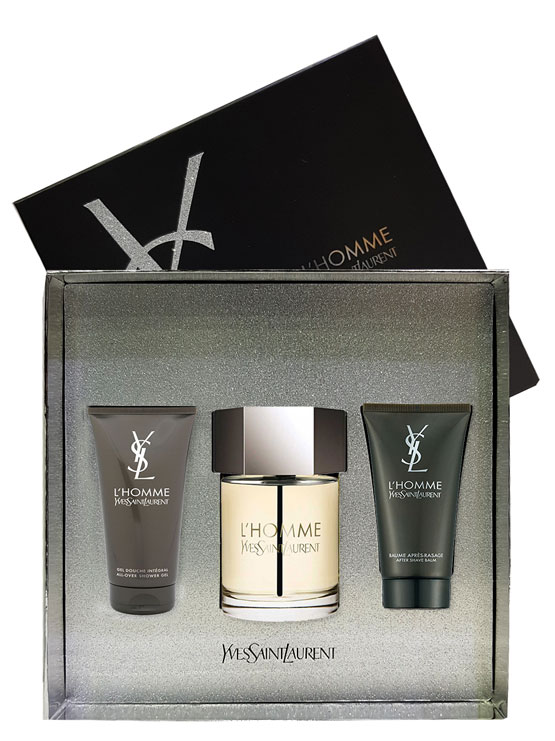 L'Homme Gift Set for Men (edT 100ml + After Shave Balm + All Over Shower Gel) by Yves Saint Laurent