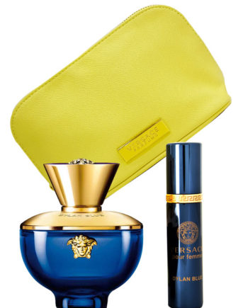 Dylan Blue Gift Set for Women (edP 100ml + Yellow Pouch + Spray Sac edP 10ml) by Versace