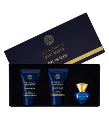 Dylan Blue Miniature Gift Set for Women (edP 5ml + Sublime Bath and Shower Gel 25ml + Sublime Body Lotion 25ml) by Versace