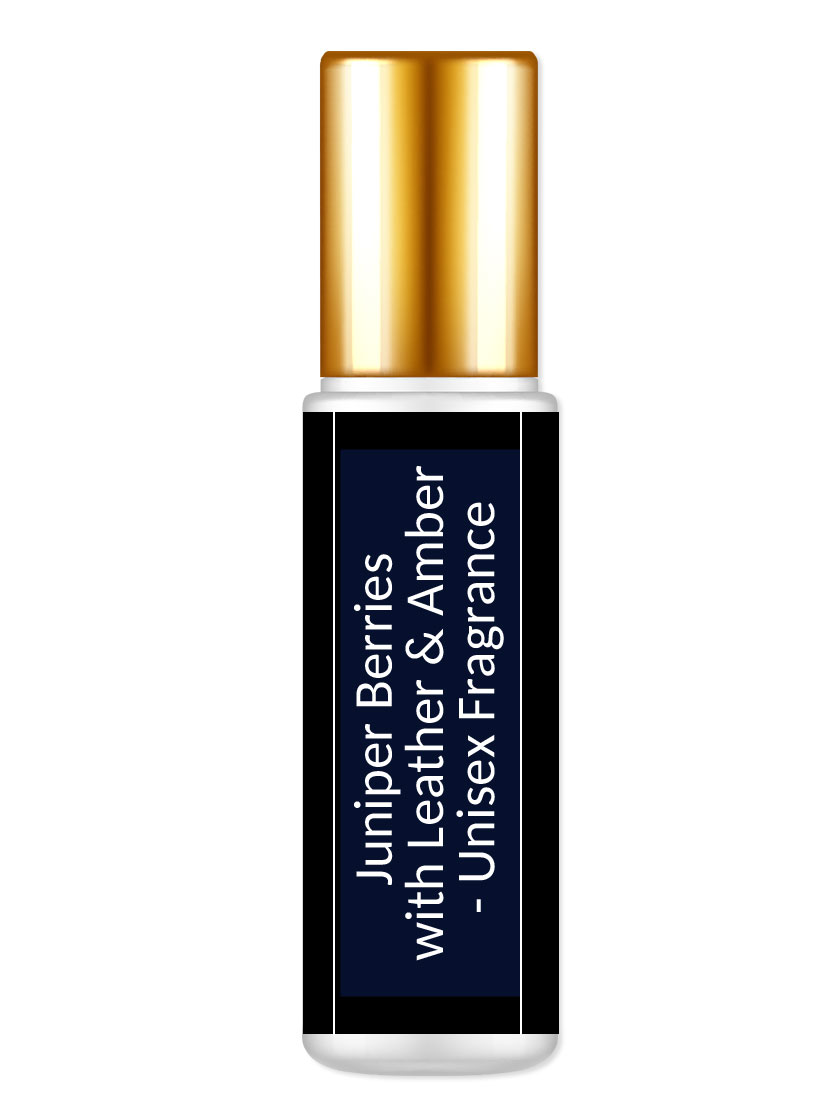 Juniper Berries with Leather and Amber, 10ml Perfume Oil Roll-On for Men and Women (Unisex) - by Niche Perfumes