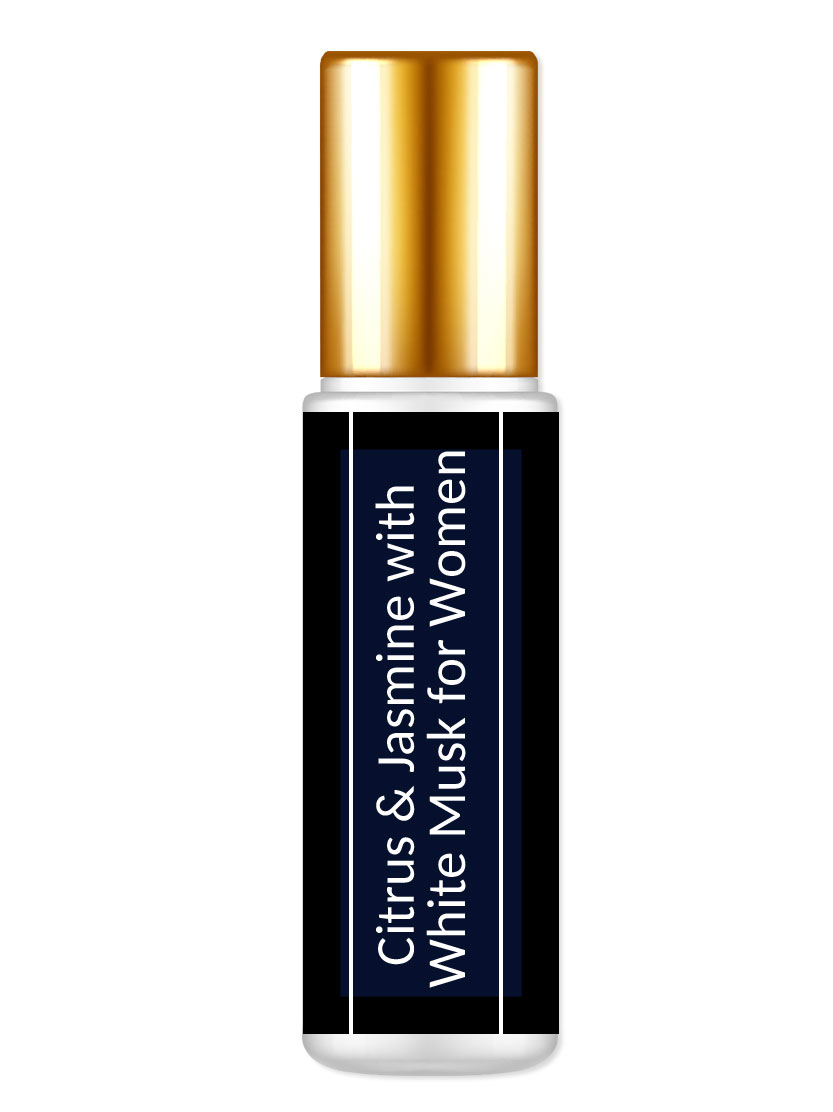 Citrus and Jasmine with White Musk, 10ml Perfume Oil Roll-On for Women - by Niche Perfumes